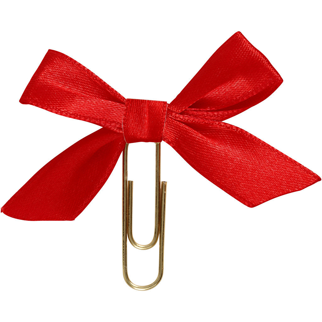 Metal Paperclips, size 40x70 mm, red, 5 pc/ 1 pack [HOB-247103]