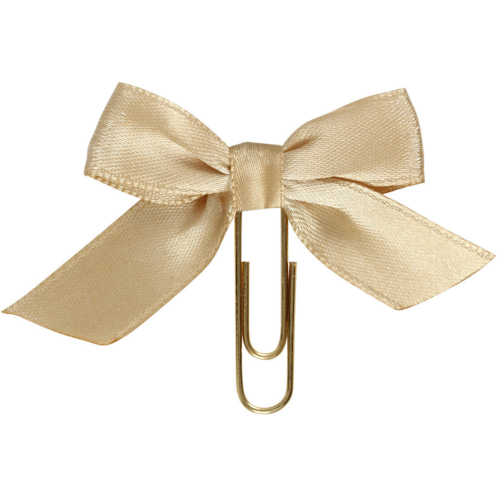 Metal Paperclips, size 40x70 mm, gold, 5 pc/ 1 pack [HOB-247106]