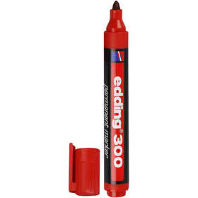 Edding 300 Marker, line 1,5-3 mm, red, 1 pc [HOB-25021]