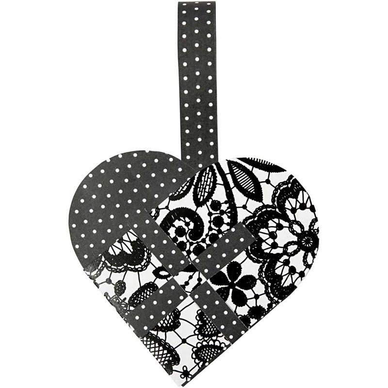 Woven Hearts, size 14,5x10 cm, 120 g, 8 set/ 1 pack [HOB-25153]