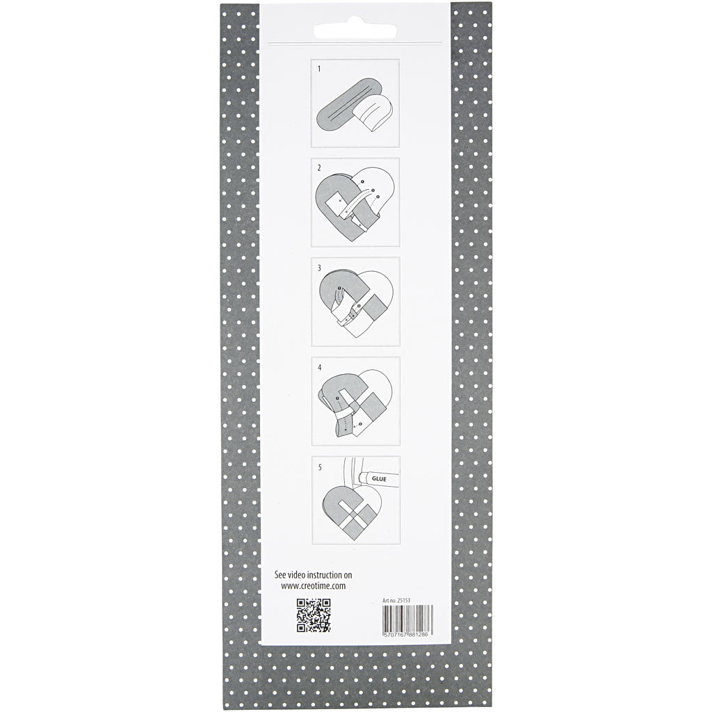 Woven Hearts, size 14,5x10 cm, 120 g, 8 set/ 1 pack [HOB-25153]