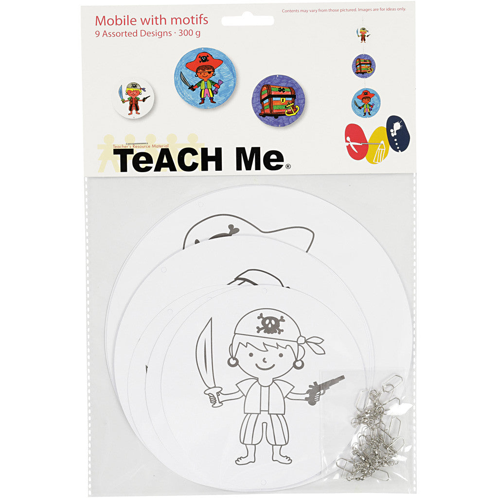 Mobile Ornaments with Motifs, dia. 12+15+18 cm, 300 g, white, 3 set/ 1 pack [HOB-25458]