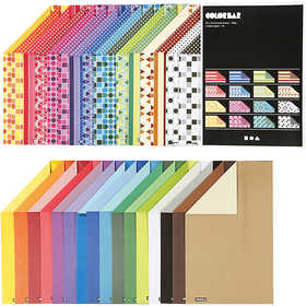 Color Bar Card, A4, sheet 210x297 mm, 250 g, assorted colours, 32x10 sheet/ 1 pack [HOB-25467]