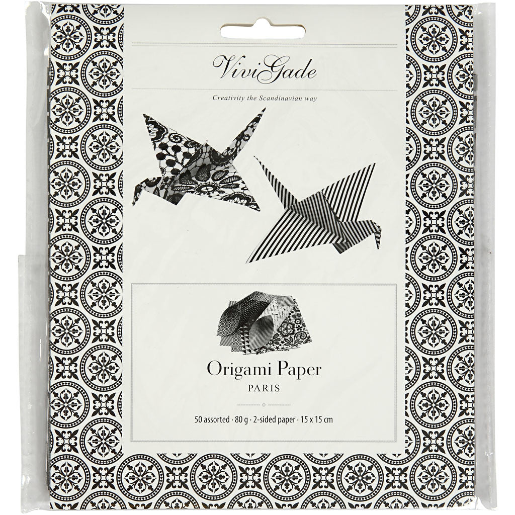 Origami Paper, size 15x15 cm, 80 g, 50 ass sheets/ 1 pack [HOB-25671]