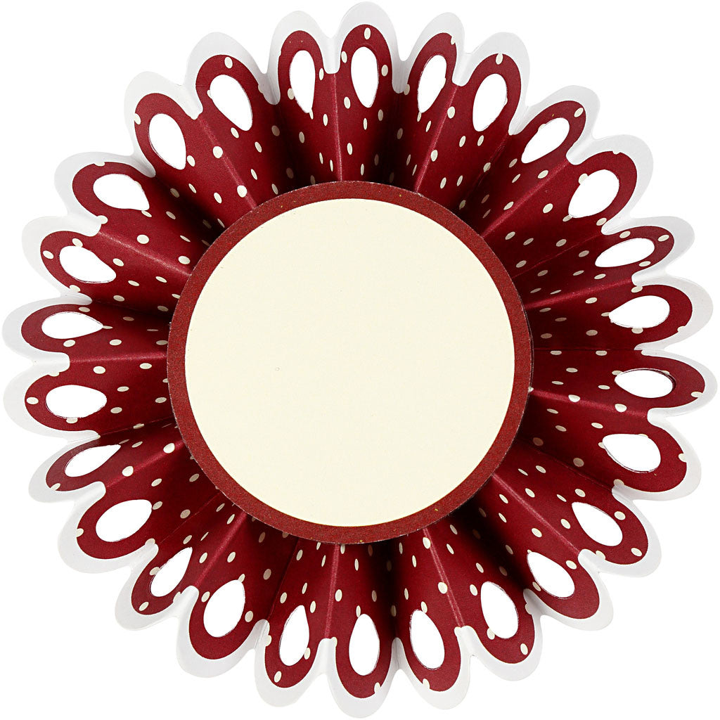 Paper Rosettes, dia. 8 cm, 160 g, 6 pc/ 1 pack [HOB-25679]