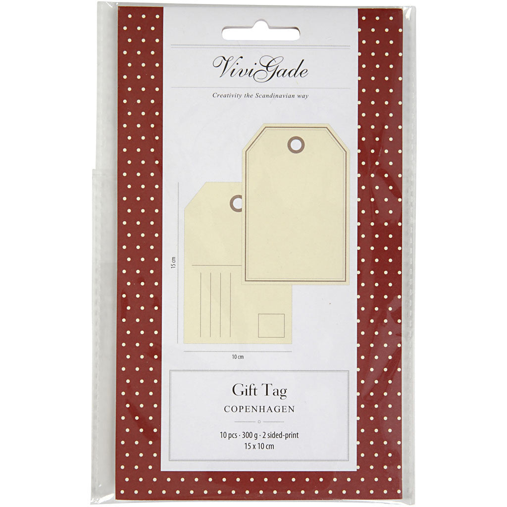 Gift Tags / Post Cards, size 15x10 cm, 300 g, 10 pc/ 1 pack [HOB-25694]