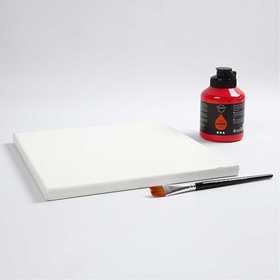 Canvas, D. 1.6 cm, size 30x30 cm, 360 g, white, 10 pc/ 1 pack [HOB-25705]