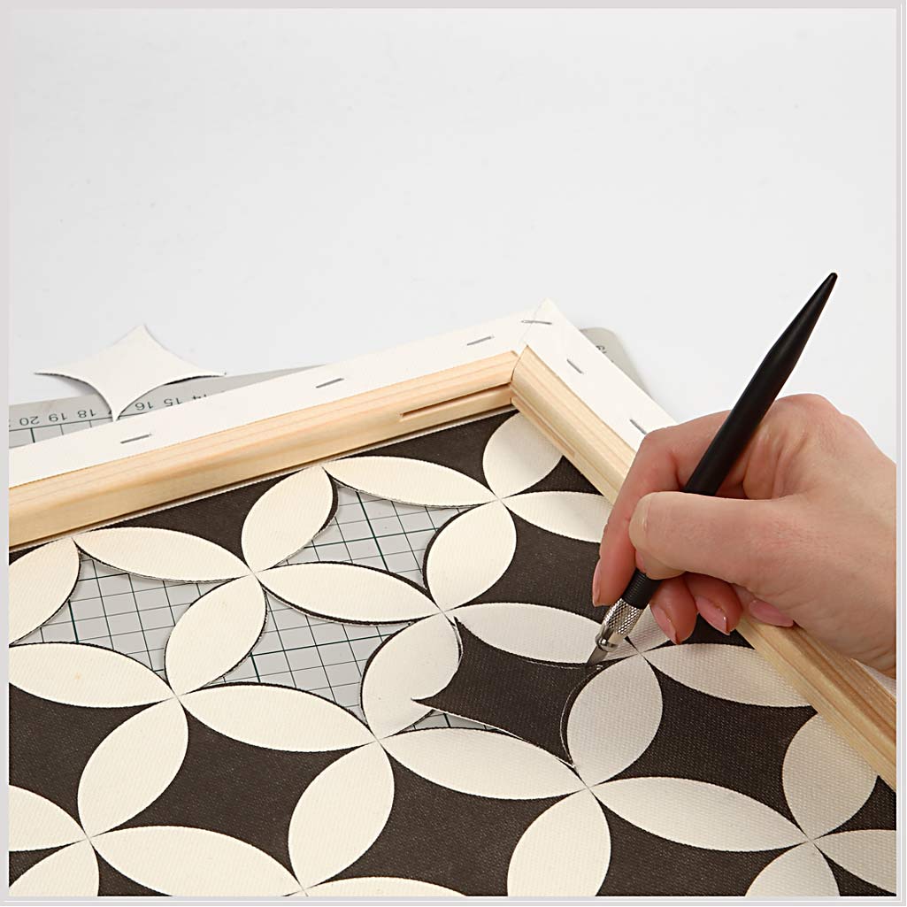 Canvas, D. 1,7 cm, size 40x60 cm, 360 g, white, 1 pc [HOB-25731]