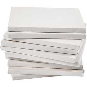 Canvas, D. 1,6 cm, size 18x24 cm, 280 g, white, 40 pc/ 1 pack [HOB-25746]