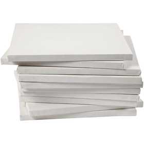 Canvas, D. 1,6 cm, size 30x30 cm, 280 g, white, 40 pc/ 1 pack [HOB-25748]