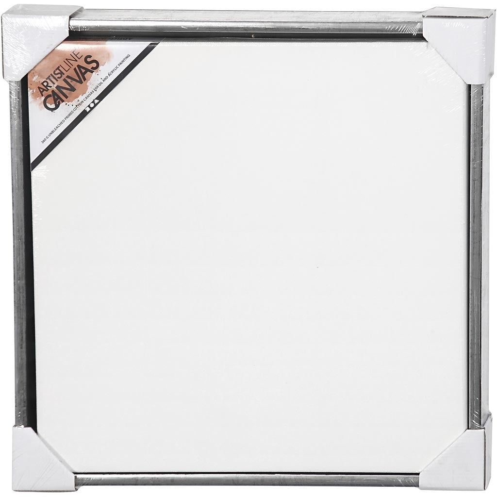 Canvas with Wooden Frame, size 50x50 cm, 360 g, antique silver, white, 1 pc [HOB-25759]