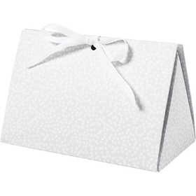 Folding gift box, dots, size 15x7x8 cm, 250 g, grey, 3 pc/ 1 pack [HOB-26296]