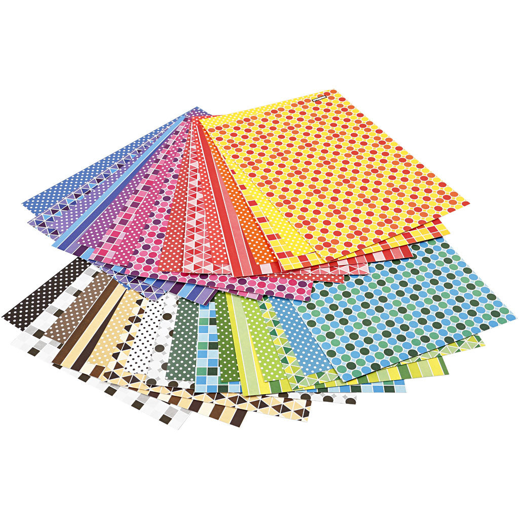 Color Bar Card, A4, sheet 210x297 mm, 250 g, 16 ass sheets/ 1 pack [HOB-26320]