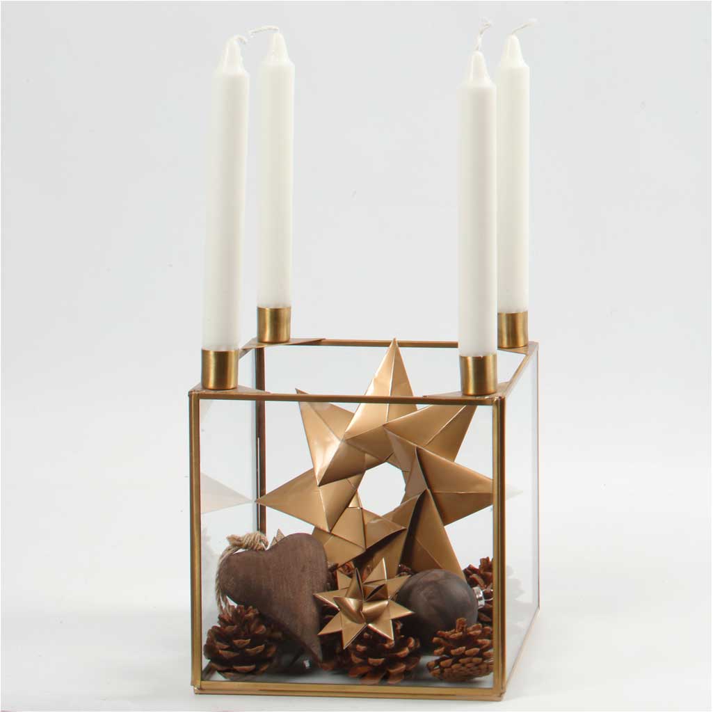 Origami Paper, size 10x10 cm, 128 g, gold, 20 sheet/ 1 pack [HOB-26322]