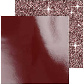 Design Paper, sheet 30,5x30,5 cm, 120+128 g, red, 2 sheet/ 1 pack [HOB-26332]