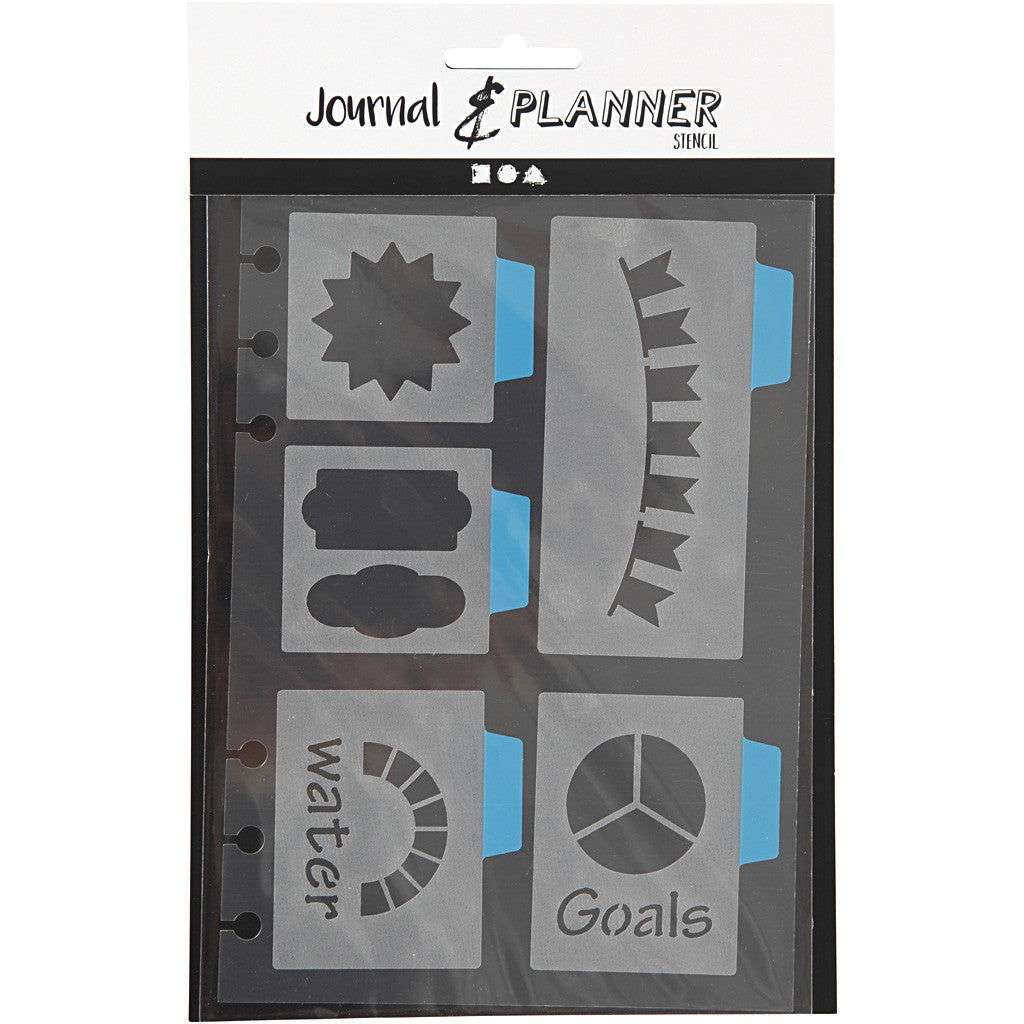 Stencil, 5 big motives, sheet 12,5x17,5 cm, 1 sheet [HOB-26984]