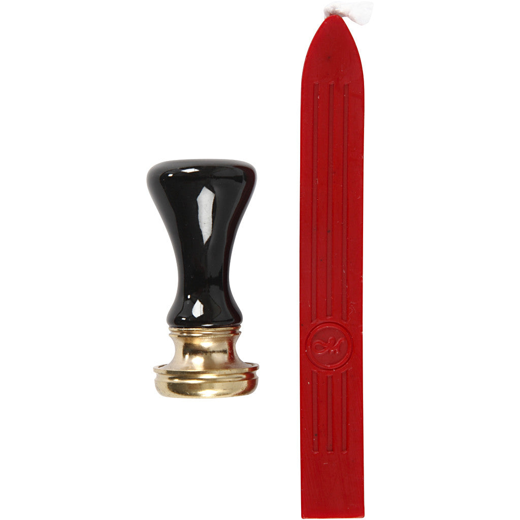 Wax Seal Set, dia. 17 mm, red, 1 set [HOB-270281]
