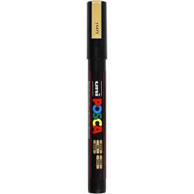 Posca Marker, no. PC-3M, line 0,9-1,3 mm, fine, gold, 1 pc [HOB-274810]