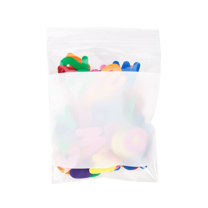 Grip Seal Bags with Write-on-Panel 15x20.5cm PE 50 micron