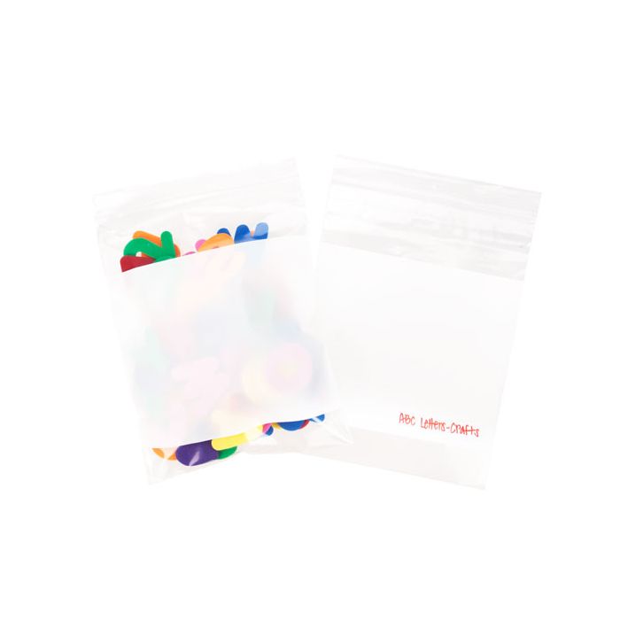 Grip Seal Bags with Write-on-Panel 15x20.5cm PE 50 micron (100 pieces) [2WE68]