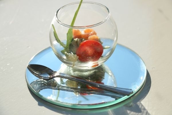 Mirror Plate Round Ø12cm bevelled Edge (1 pc) [IFS-30198]