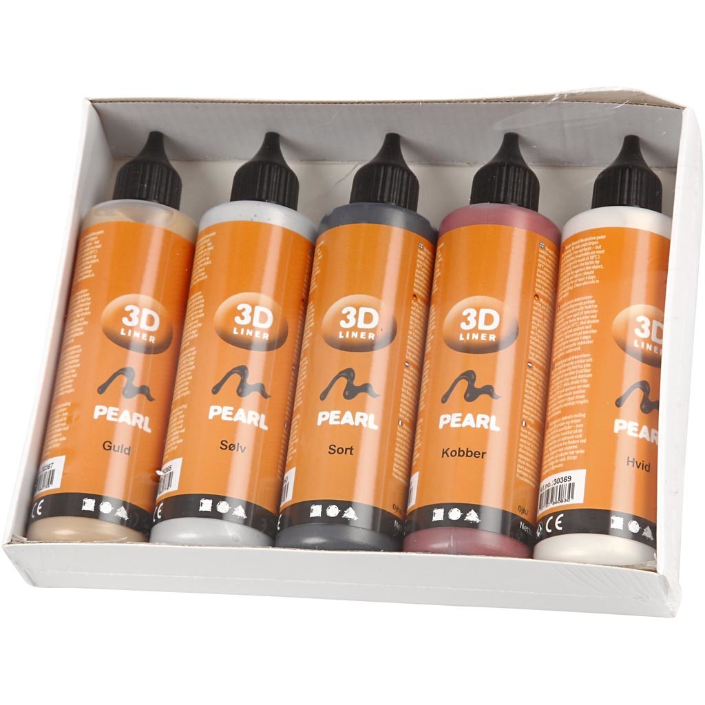 3D Liner, metallic colours, 5x100 ml/ 1 pack [HOB-30385]