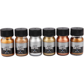 Craft Paint Metallic, no. 5102, 5104, 5106, 5108, 5109, 5110, metallic colours, 6x30 ml/ 1 pack [HOB-30696]