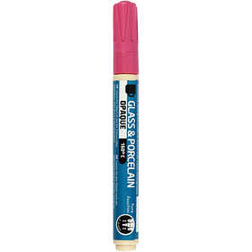 Glass and Porcelain Marker, line 2-4 mm, opaque, pink, 1 pc [HOB-31326]