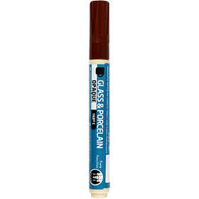 Glass and Porcelain Marker, line 2-4 mm, opaque, brown, 1 pc [HOB-31331]