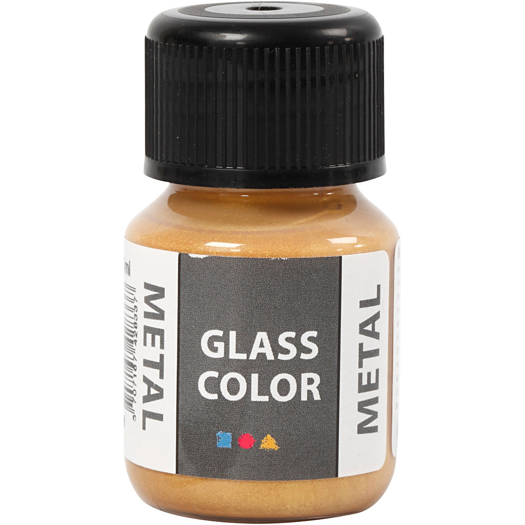 Glass Color Metal, gold, 30 ml/ 1 bottle