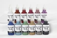 Glitter Glue, assorted colours, 12x25 ml/ 1 pack [HOB-318200]