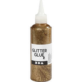 Glitter Glue, gold, 118 ml/ 1 bottle [HOB-31821]