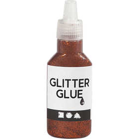 Glitter Glue, orange, 25 ml/ 1 bottle [HOB-318230]