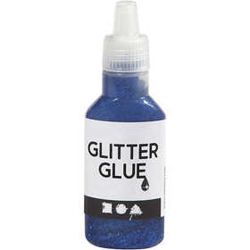 Glitter Glue, dark blue, 25 ml/ 1 bottle [HOB-318250]