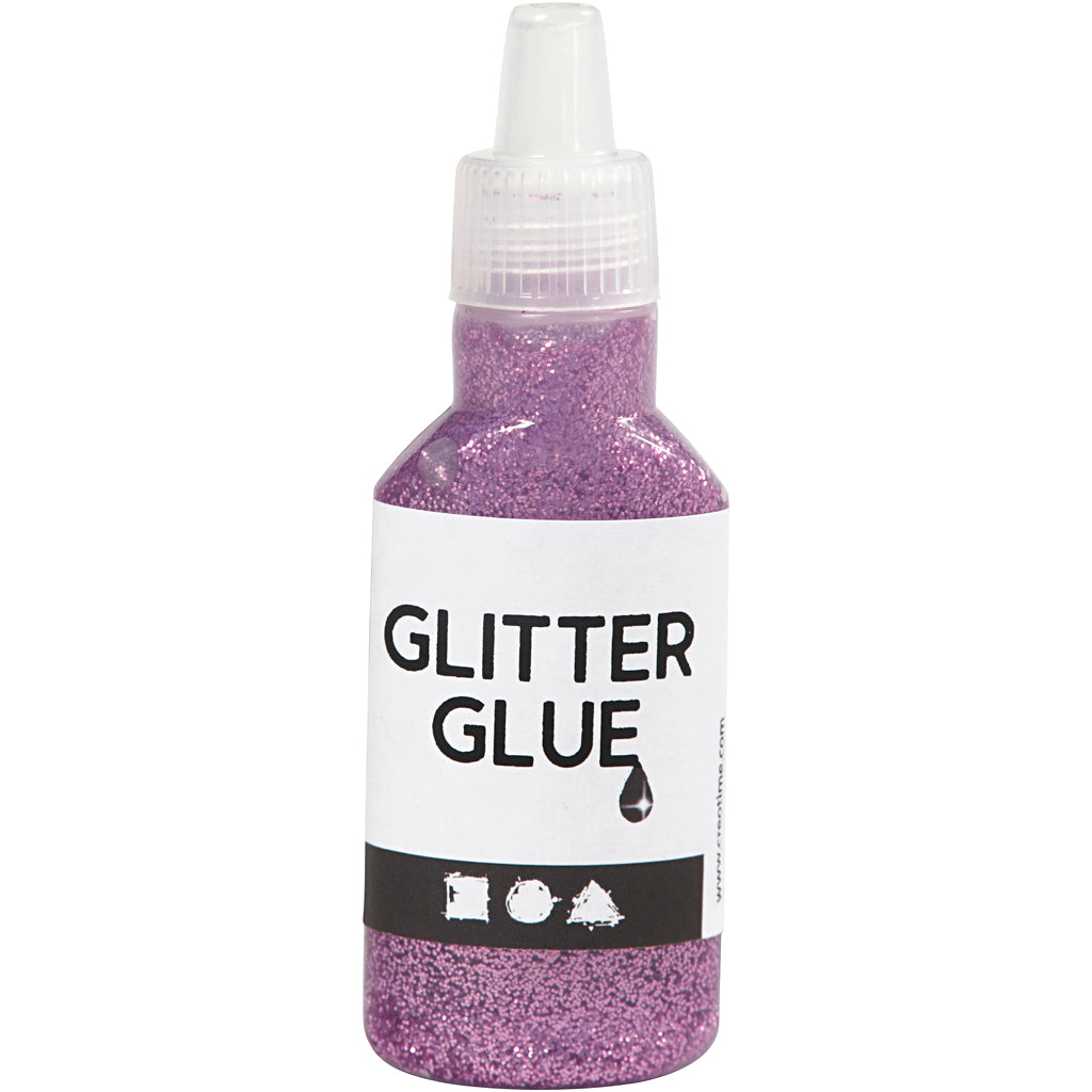 Glitter Glue, purple, 25 ml/ 1 bottle