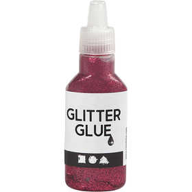 Glitter Glue, pink, 25 ml/ 1 bottle [HOB-318280]