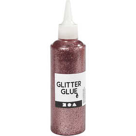 Glitter Glue, rose, 118 ml/ 1 bottle [HOB-31829]