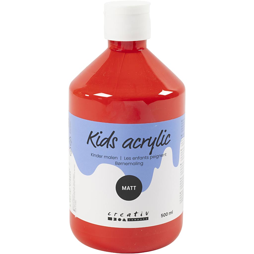 Acrylic Paint Matte, red, 500 ml/ 1 bottle