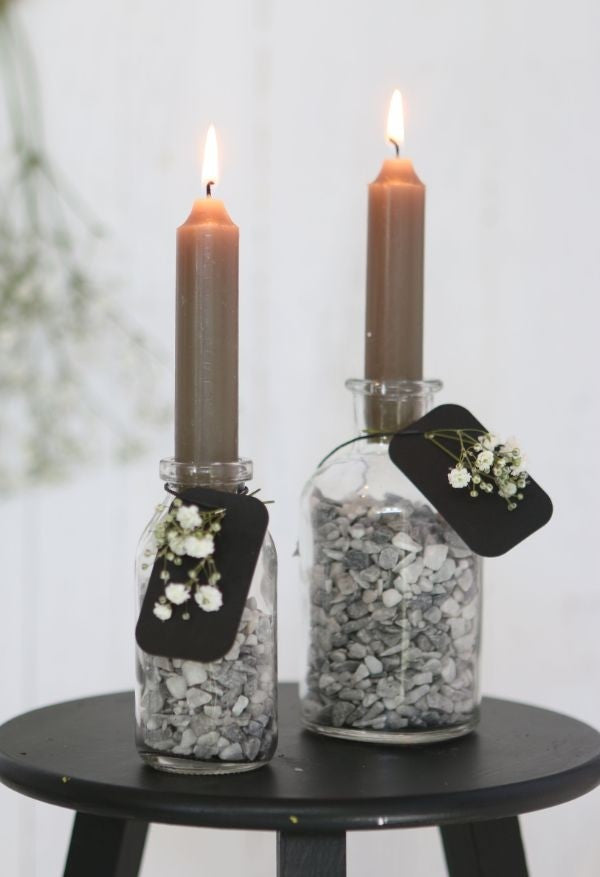 Candle tapered Moss green 11cm tall (set of 7 pcs) [IFS-32160]