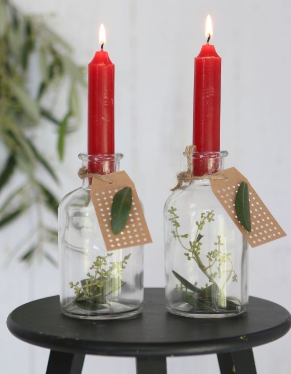 Candle tapered Red 11cm tall (set of 7 pcs) [IFS-32161]