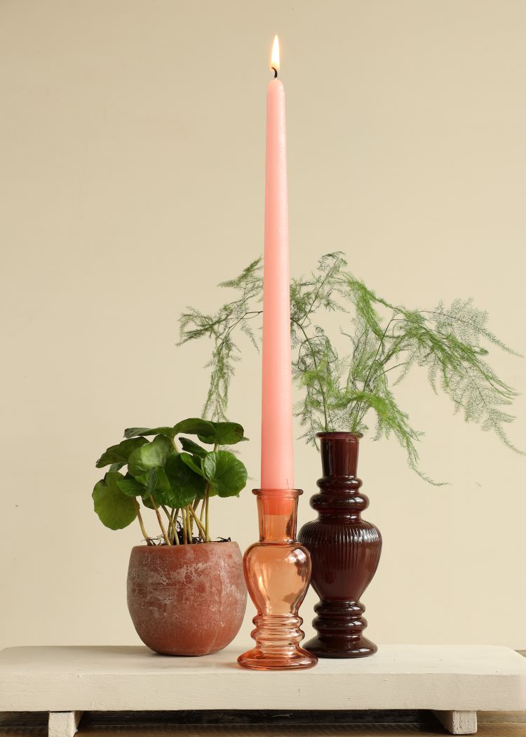 Vase Venice Amber H: 11,3 x Ø5 cm (12 Pcs) [IFS-29883]