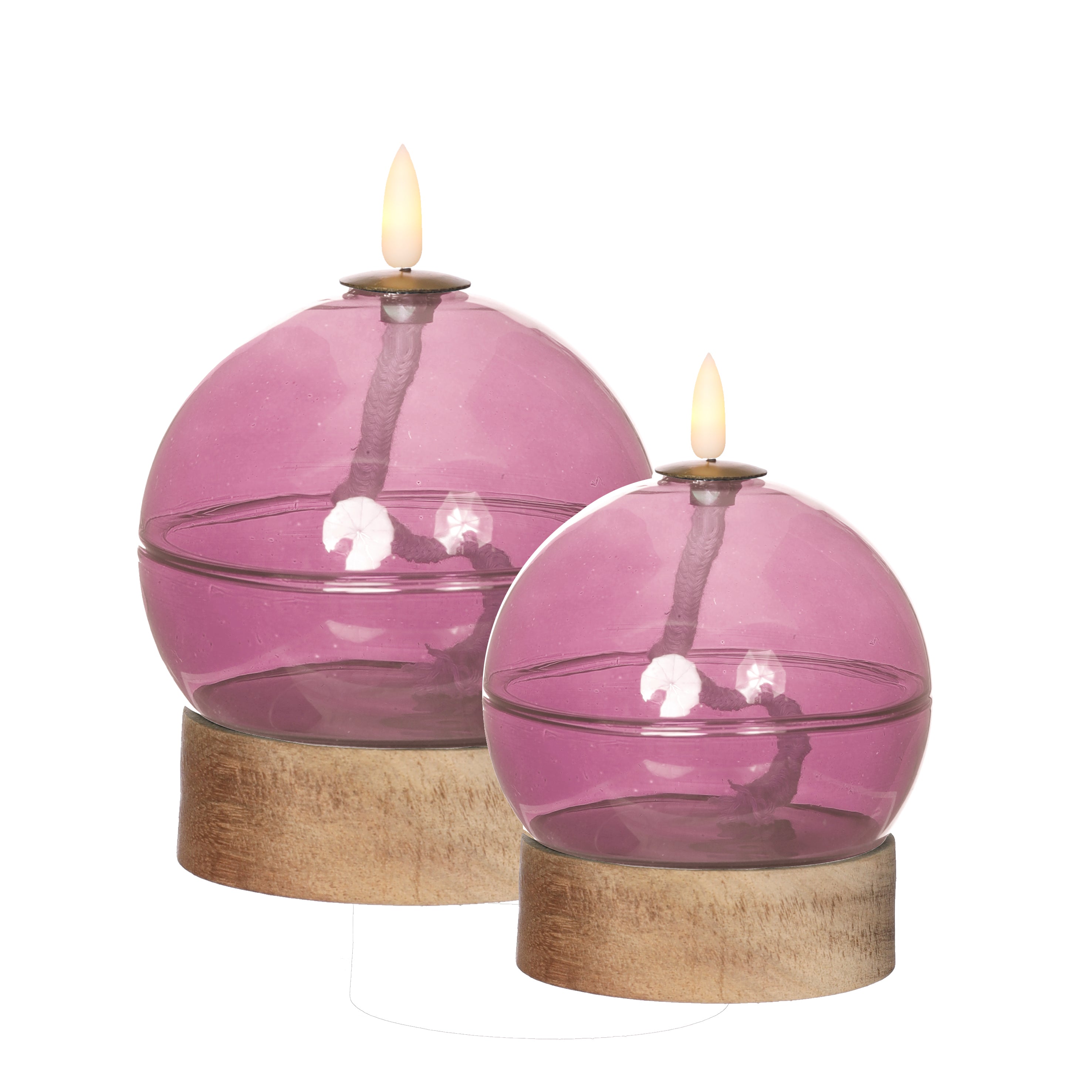 Led oil lamp h13,5 Ø10 cm pink (1 pc) [IFS-32801]