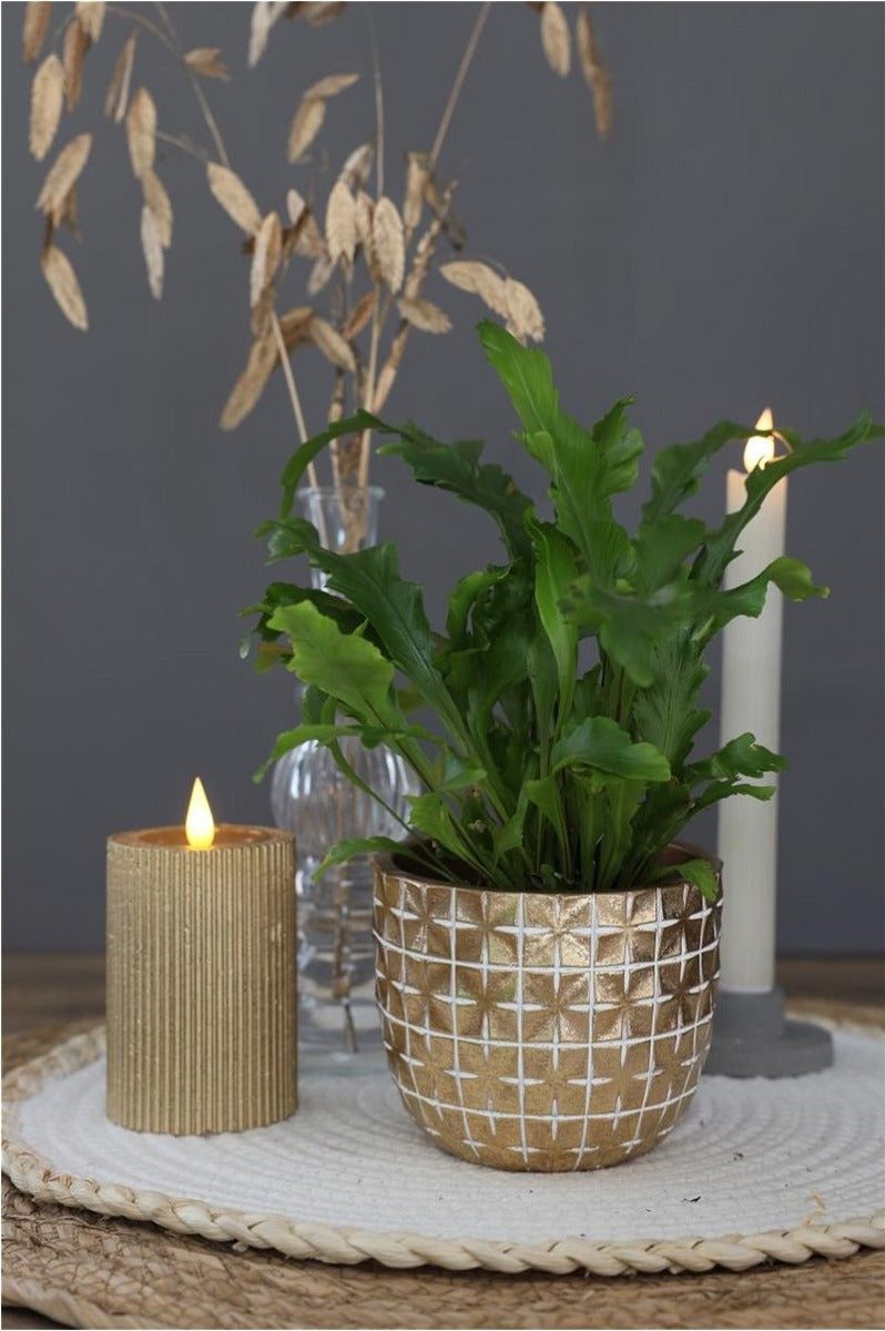 Hanoi pot Ø10 x h:8,4 cm Gold (6 Pcs) [IFS-33852]