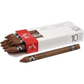 CARAN D’ACHE Neocolor I Crayons, L: 10 cm, thickness 8,5 mm, brown (059), 10 pc/ 1 pack [HOB-34025]