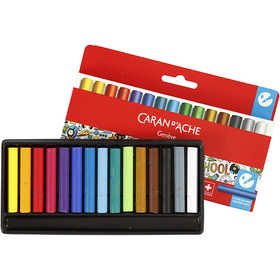 CARAN D’ACHE Neocolor II, Junior, L: 5 cm, thickness 8,5 mm, assorted colours, 15 pc/ 1 pack [HOB-34043]