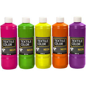 Textile Color, assorted colours, 5x500 ml/ 1 pack [HOB-34228]