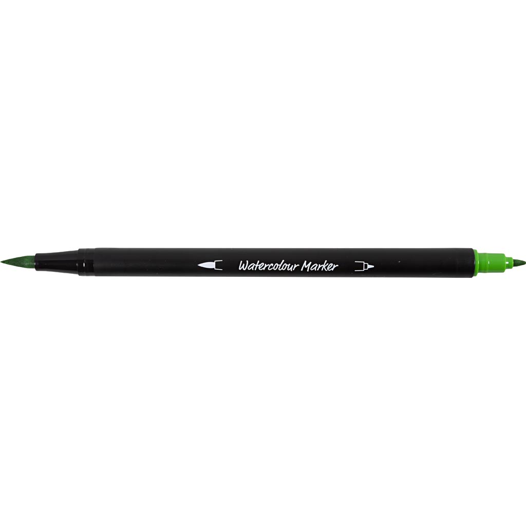 Watercolour Marker, line 2+4-8 mm, standard colours, 12 pc/ 1 pack [HOB-34339]