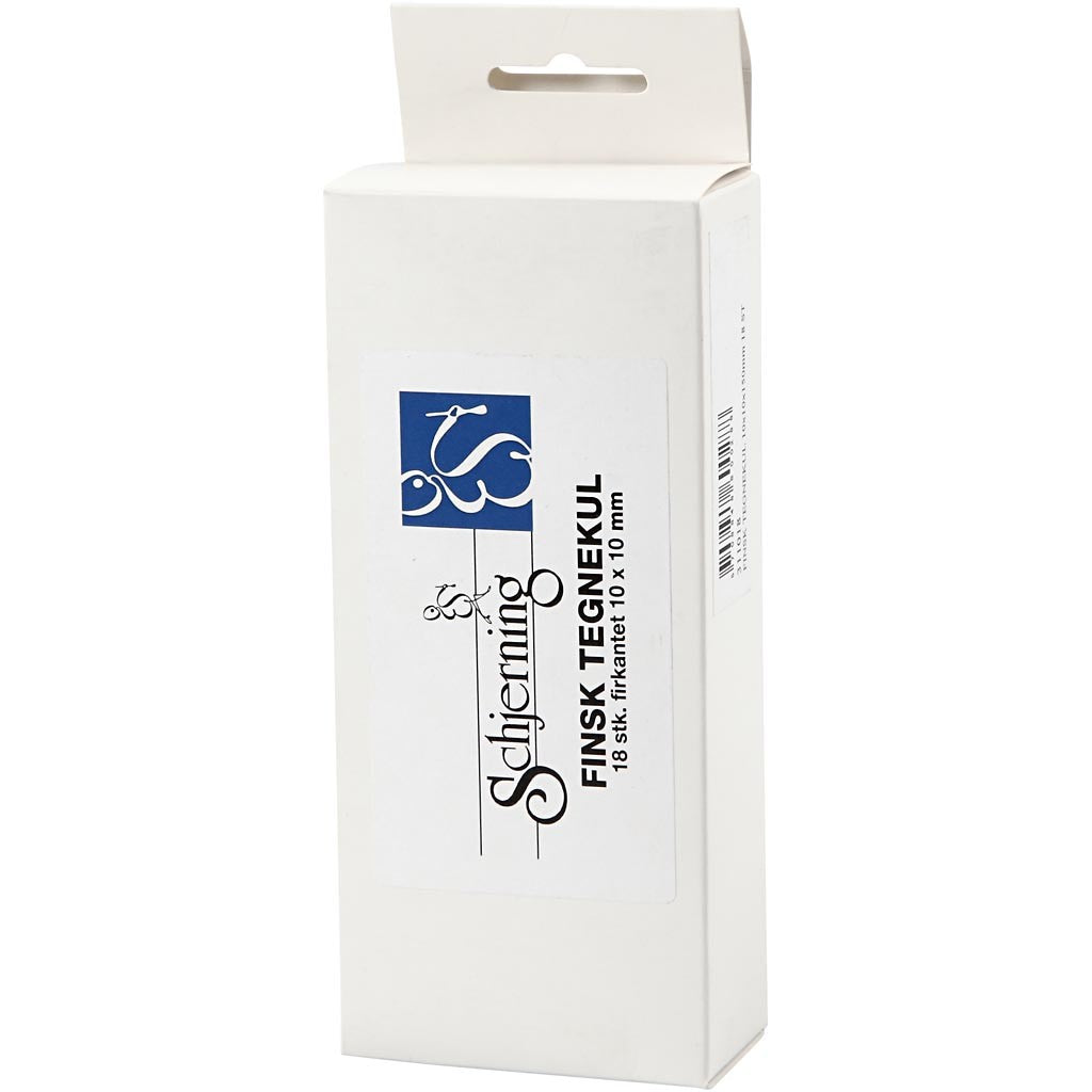 Charcoal Sticks, L: 15 cm, size 10x10 mm, 18 pc/ 1 pack [HOB-34467]