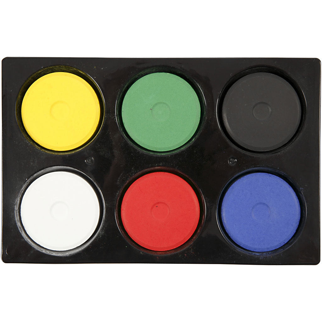 Watercolours, H: 16 mm, dia. 44 mm, primary colours, 1 pack [HOB-34480]