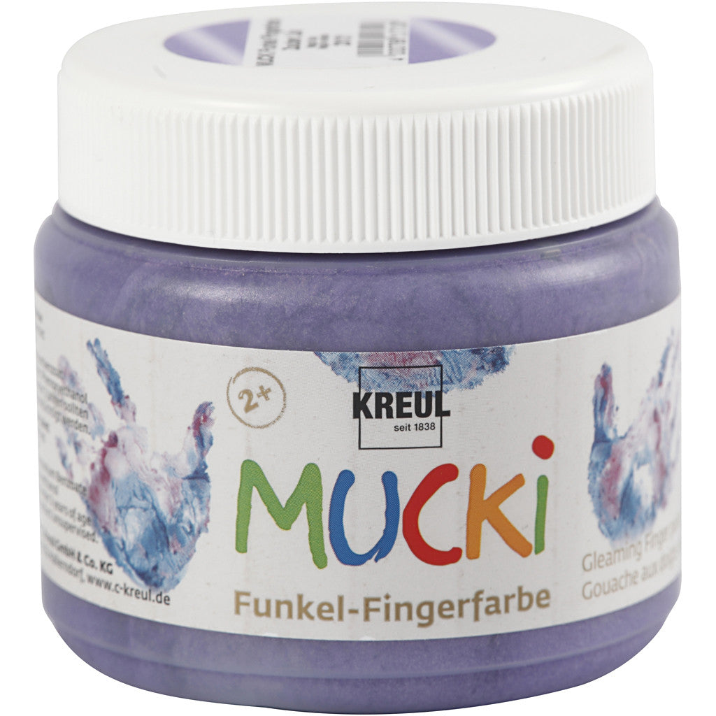 Mucki Finger Paint, metallic lilac, 150 ml/ 1 tub [HOB-34754]